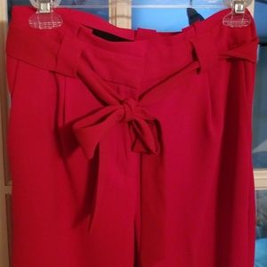 Express High Waist Paperbag Tie Ankle Pant